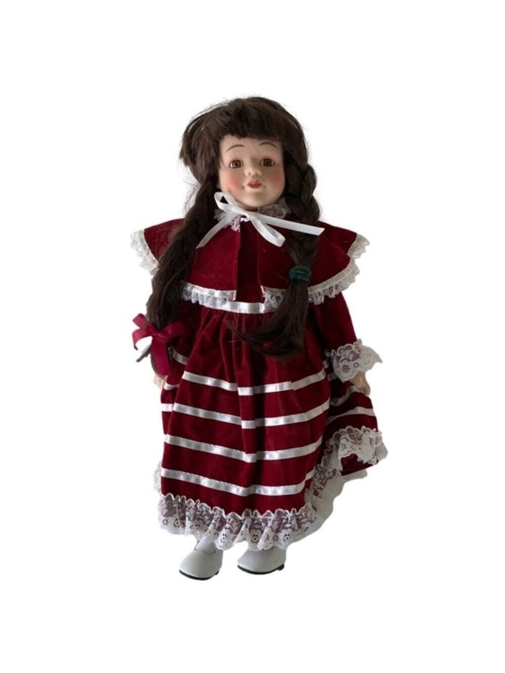 The Classique Collection Doll Porcelain Cloth Body Open Eyes Closed Mouth OSj